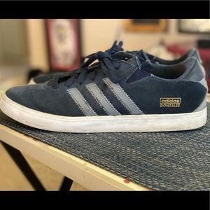 Blue suede Adidas Gonzales sneaker